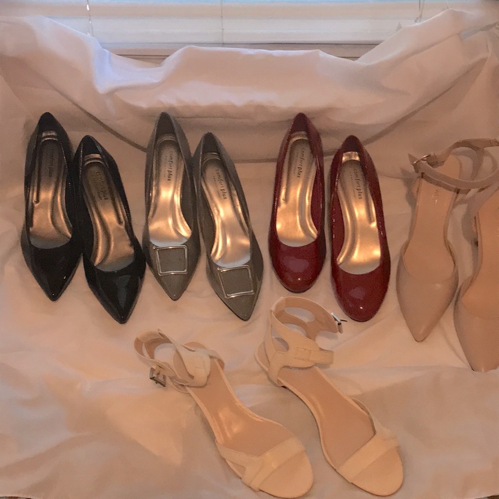 5 Pairs of Nine West & Comfort Plus Heels 8 1/2👠